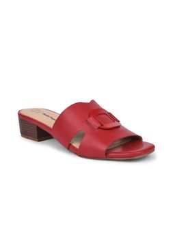 Hush Puppies - Women Red Block Sandal Heels