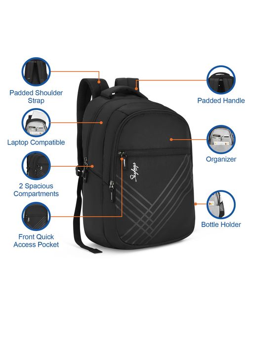 arthur laptop backpack black Buy Skybags New Arthur Laptop Backpack Black Online