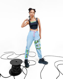 FREAKINS - Light Blue Jogger Fit Aint No Basic Joggers