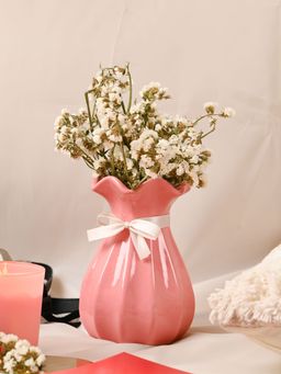 PUREZENTO - Pink Flower Vase In Color Pink