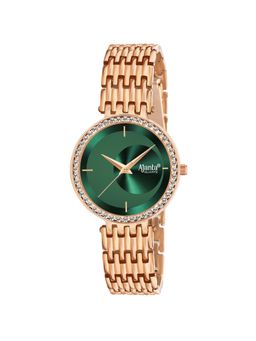 Ajanta Quartz - Women Green Round Dial Analog Watch - AWC125ESL/3 (M)