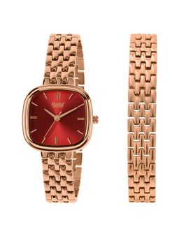Ajanta Quartz - Women Maroon Square Dial Analog Watch - AWC127ESL/5 (M)