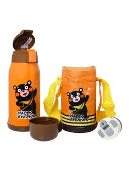 The Little Lookers - Stainless Steel Insulated Sipper Bottle for Kids-Orange (550 ML)