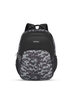 Lavie Sport - Camo 39L Printed School Unisex Backpack with Rain cover for Boys & Girls (Black) (L)