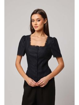 ASHITA FERNANDES - Women Black Solid Top