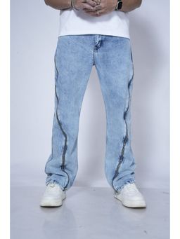 Off Duty India - Zipper Acid Splash Wash Jeans