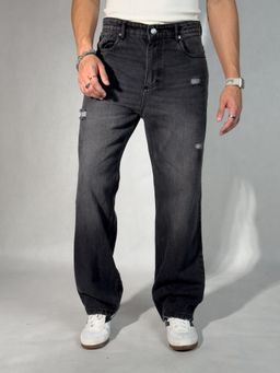 Off Duty India - Dark Grey Revival Edge Straight Fit Jeans