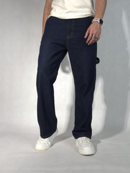 Off Duty India - Dark Blue Heavy Duty Utility Straight Leg Jeans