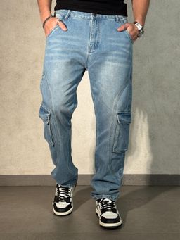 Off Duty India - Strike Seam Cargo Straight Jeans
