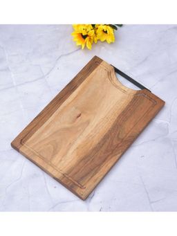 Oggn - Acacia Inner Design with Iron Handle Shape Chopping Board