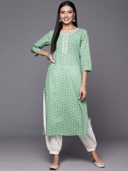 Varanga - Gehan Green Straight Kurta