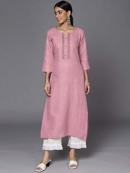Varanga - Gehan Mauve Embroidered Kurta