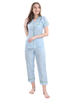 PIU - Lets Avo-cuddle 3 Pc Set With Shorts And Nightsuit - Blue
