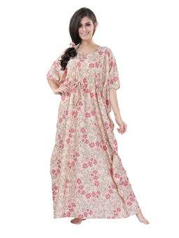 PIU - Women's Cotton Silk Kaftan - Multi-Color (Free Size)