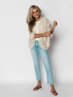 Addery - Delicate Beige Knit Shrug - Trendy And Comfortable