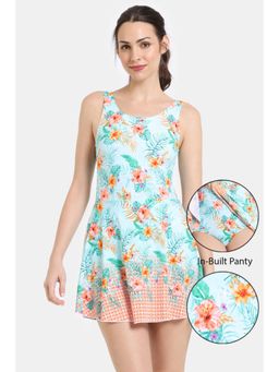 Zivame - Zelocity Elastane Blended Swimdress In Buid Panty - Mock