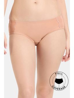 Zivame - Shimmer Wave Low Rise Full Coverage Hipster Panty - Skin