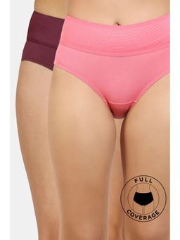 Zivame - High Rise Full Coverage Tummy Tucker Hipster Panty - Multicolor (Pack of 2)