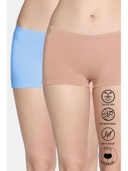 Zivame - Bamboo Breeze Full Coverage Boyshorts - Multicolor (Pack of 2)