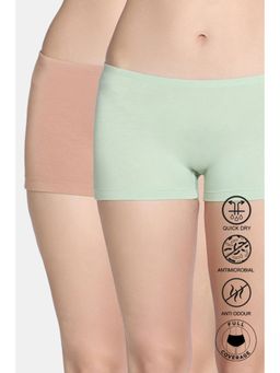 Zivame - Bamboo Breeze Full Coverage Boyshorts - Multicolor (Pack of 2)