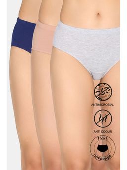 Zivame - Full Coverage Medium Rise Hipster Panty Multicolor (Pack of 3)