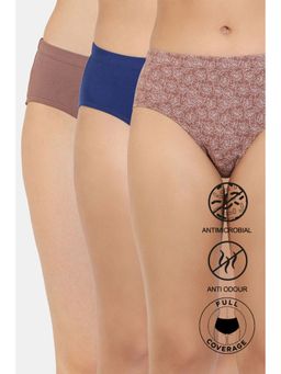 Zivame - Medium Rise Full Coverage Hipster Panty Multicolor (Pack of 3)