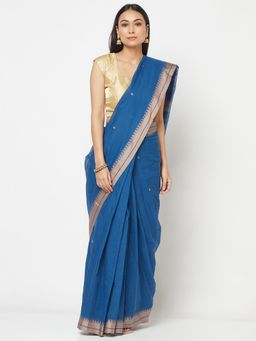 Fabindia - Cotton Woven Stitched Saree Without Blouse