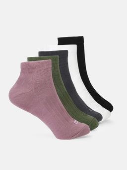 CULT - Unisex Ankle Length Solid Multi-Color Socks (Pack of 5)