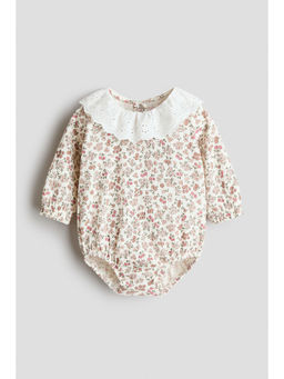 H&M - Girls White Flounced Romper Suit