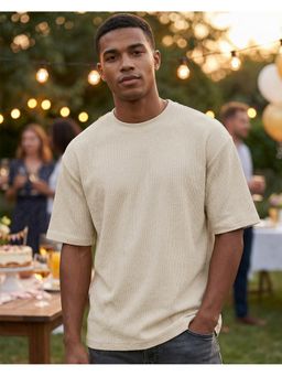 Bewakoof - Beige Oversized T-Shirt
