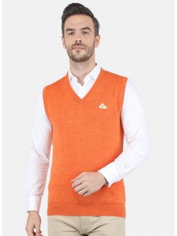 Monte Carlo - Orange Wool V-Neck Sweater