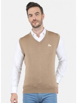 Monte Carlo - Beige Wool V-Neck Sweater