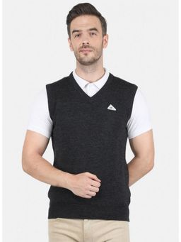 Monte Carlo - Grey Wool V-Neck Sweater