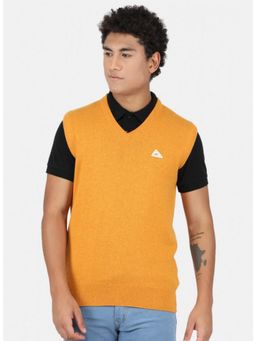 Monte Carlo - Yellow Wool Blend V-Neck Sweater