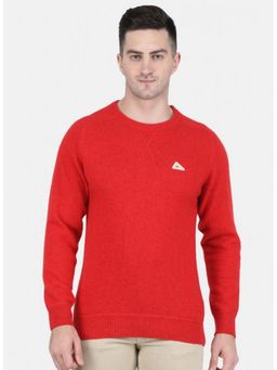 Monte Carlo - Red Wool Blend Crew Neck Sweater
