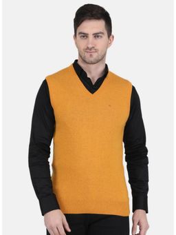 Monte Carlo - Yellow Wool Blend V-Neck Sweater