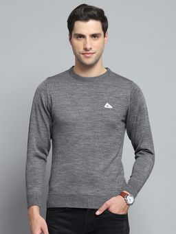 Monte Carlo - Grey Wool Blend Crew Neck Sweater