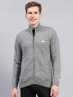 Monte Carlo - Grey Wool Blend High Neck Sweater