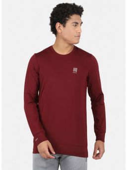 Rock.it - Full Sleeve Maroon Polyester Blend Sweatshirt