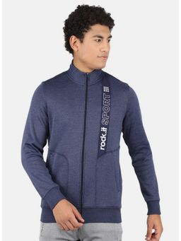 Rock.it - Full Sleeve Blue Polyester Blend Sweatshirt