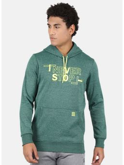 Rock.it - Full Sleeve Green Polyester Blend Hoodie