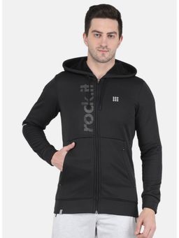 Rock.it - Full Sleeve Black Polyester Hoodie