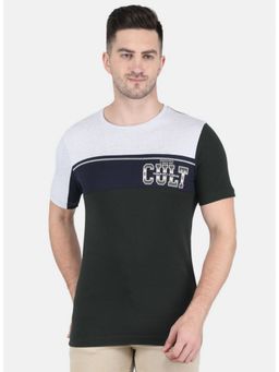 Monte Carlo - Olive Half Sleeve Round Neck T-Shirt