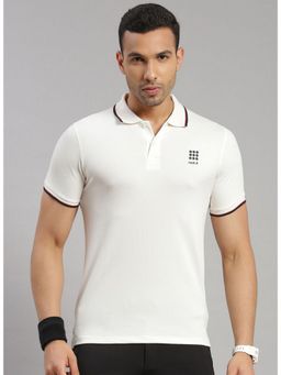 Rock.it - Off White Half Sleeve Smart Fit Collar Polo T-Shirt