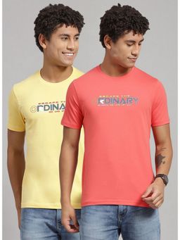 Rock.it - Multi Colour Half Sleeve Slim Round Neck T-Shirt