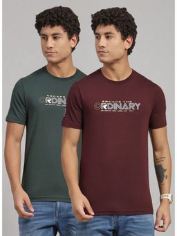 Rock.it - Multi Colour Half Sleeve Slim Round Neck T-Shirt