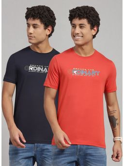 Rock.it - Multi Colour Half Sleeve Slim Round Neck T-Shirt