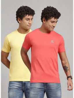 Rock.it - Multi Colour Half Sleeve Slim Round Neck T-Shirt