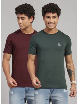 Rock.it - Green Half Sleeve Slim Round Neck T-Shirt