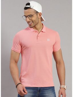 Rock.it - Pink Half Sleeve Smart Fit Collar Polo T-Shirt